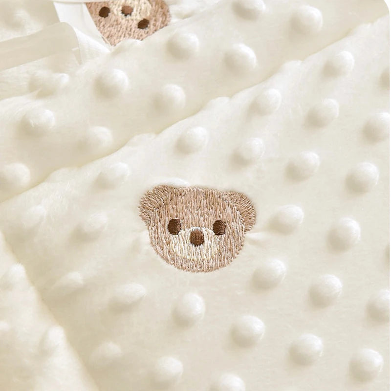 coussin lit bébé blanc brodé animal mignon doux rubans attachables sécurité 120cm 1ans