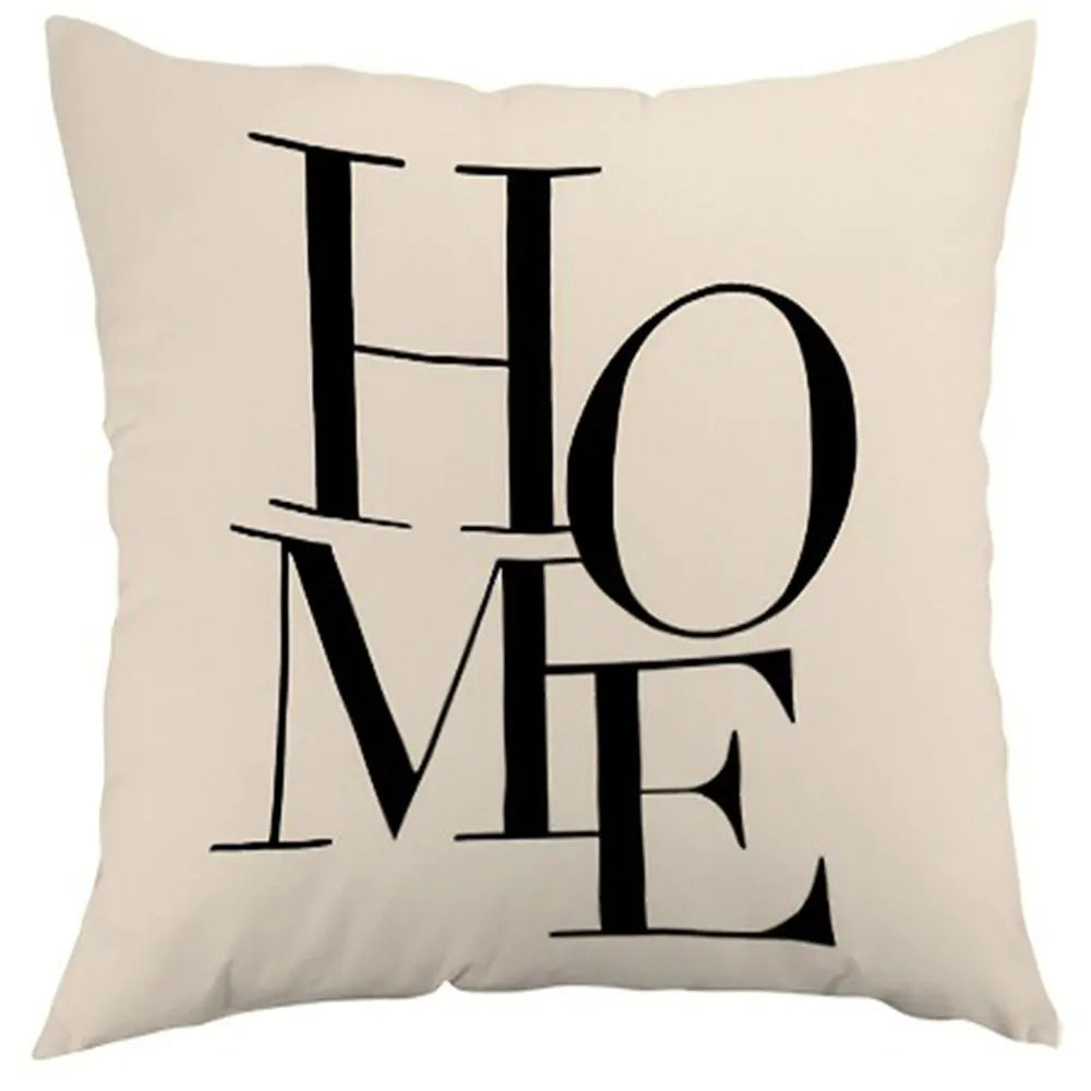 housse coussin polyester motif géométrique moderne beige noir lit salon voiture
