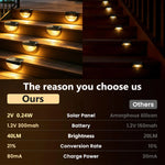 lampes solaires led étanches ip44 adhésives modernes extérieur 10 pièces noir réticulé autoallumage blanc