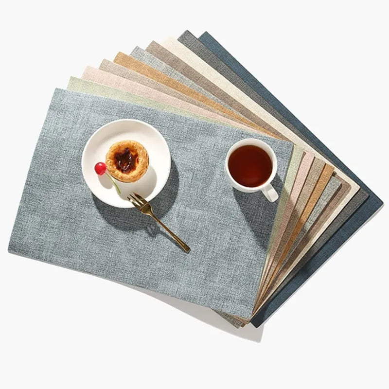 serviettes table tissu lin gris beige bleu clair moderne rustique 43cm 30cm