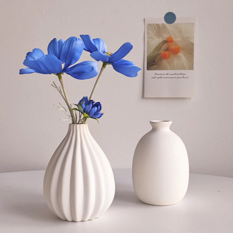 vases blancs modernes céramique décoration intérieure table arrangement floral vases décoratifs