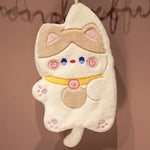 serviettes chat mignon gris blanc beige douces kawaii salle bain buccale nettoyage