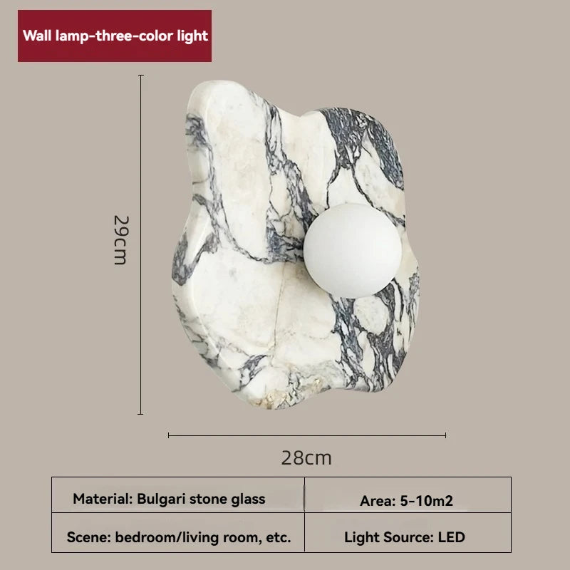 lampe murale moderne marbre blanc noir verre led 2000 82000 lumens 90 260v autonome