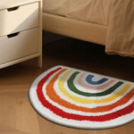 tapis arc ciel moderne polypropylene multicolore doux résistant intérieur extérieur voyage pique nique
