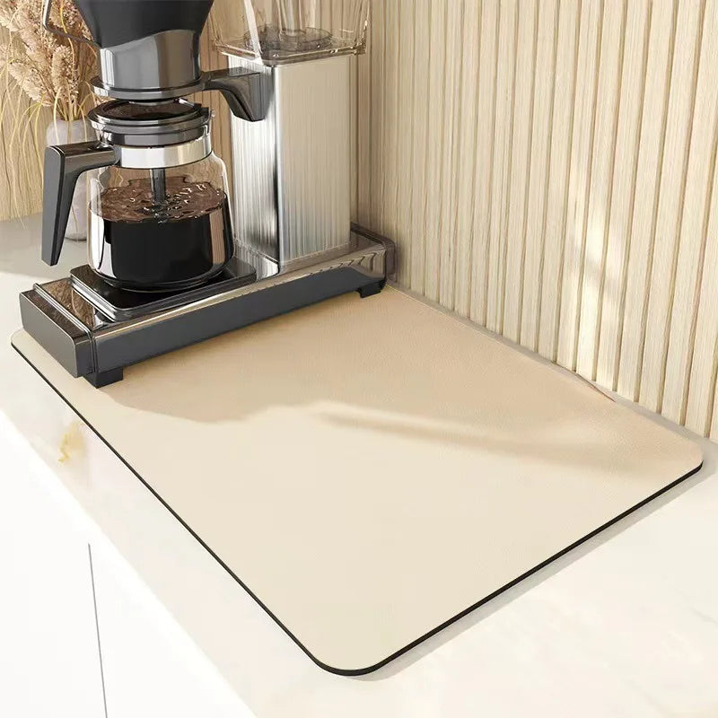 tapis sol moderne rectangulaire gris bleu vert adhésif absorbant séchage rapide cuisine salle