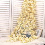guirlande fleurs artificielles cerises rose clair décor mariage romantiqueintérieur festive