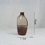 vases verre marron bleu transparent modernes décoration maison fleurs artificielles ombre mat translucent minimaliste