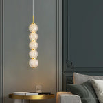suspension lumineuse pendentif géométriques blanc doré moderne or adjustable chambre salon