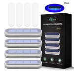 éclairage solaire extérieur moderne ip68 étanche led bleu gris blanc
