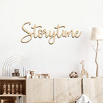 lettres suspendues bois naturel écriture cursive chambre enfant deco mur moderne
