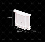meubles miniatures blancs moderne lit armoire commode table chaise toilette téléviseur lampe photo