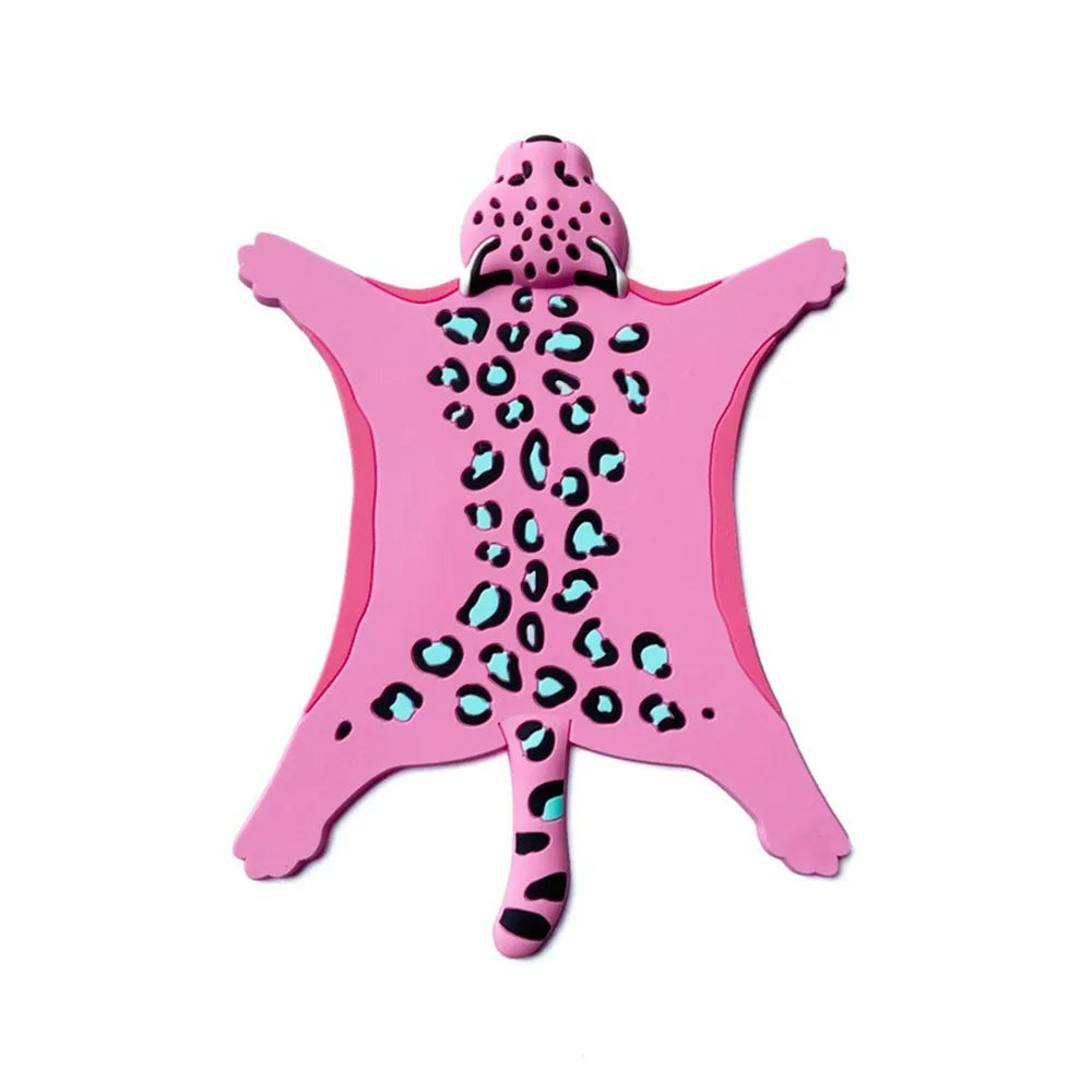 porte gobelet animaux imprimés créatif moderne adhésif rose jaune bleu marron tigre léopard