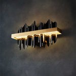 applique murale moderne noir doré éclairage cuisine sculptural lumière translucide fixée mur 15mètrescarrés