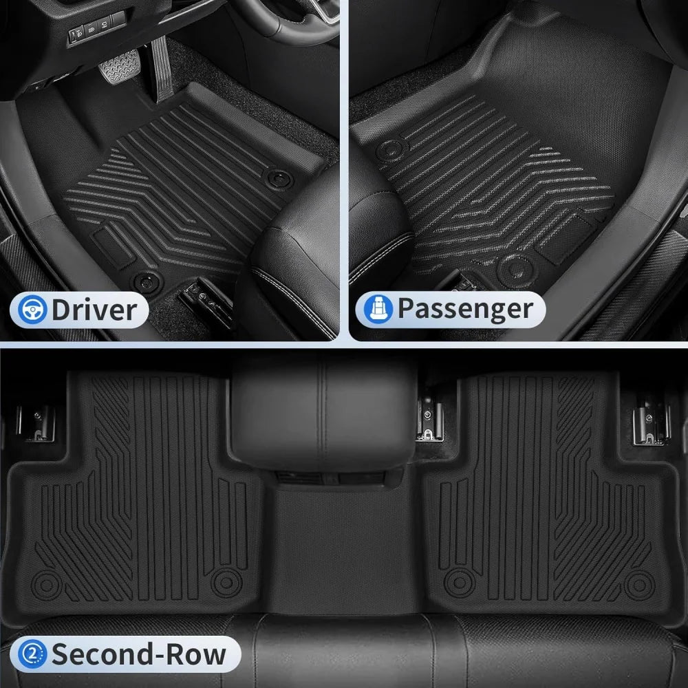 tapis sol noir tapis avant arrière rayures diagonales surface rugueuse velcro moderne résistant voiture
