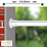 tige rideau douche ajustable noir blanc texture lisse moderne anneaux suspension support tension haute