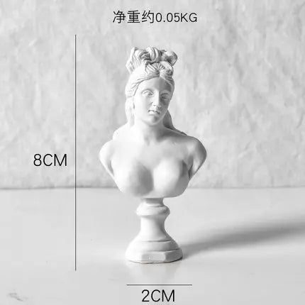 bustes sculptés resine blanc details fins antique figures grecques decor