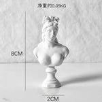 bustes sculptés resine blanc details fins antique figures grecques decor