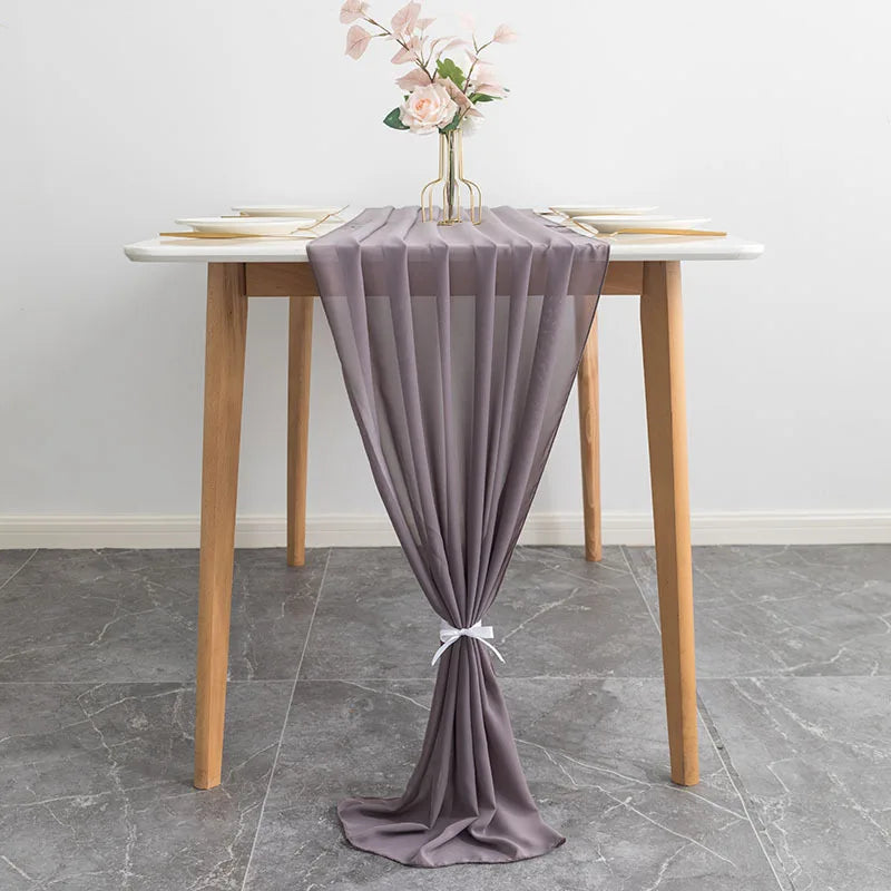 chinois moderne violetclair chemin table fixeruban opacité unimotif mariage fête transparent