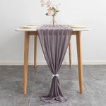chinois moderne violetclair chemin table fixeruban opacité unimotif mariage fête transparent