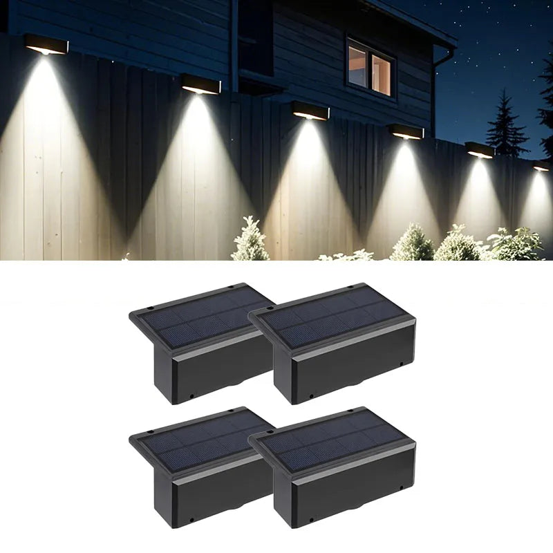 appliques murales solaires led ip65 moderne noires autoinstallation panneau solaire batterie