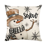 coussin carré noël arbre renne guirlande bonhomme neige décoration maison traditionnel opacité fixe