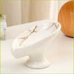 porte savon céramique marbreux moderne blanc vert noir salle bain