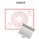 tapis rouleuse silicone blanc rouge cercles mesures cuisine pâtisserie antiadhésive moderne pratique ecofriendly