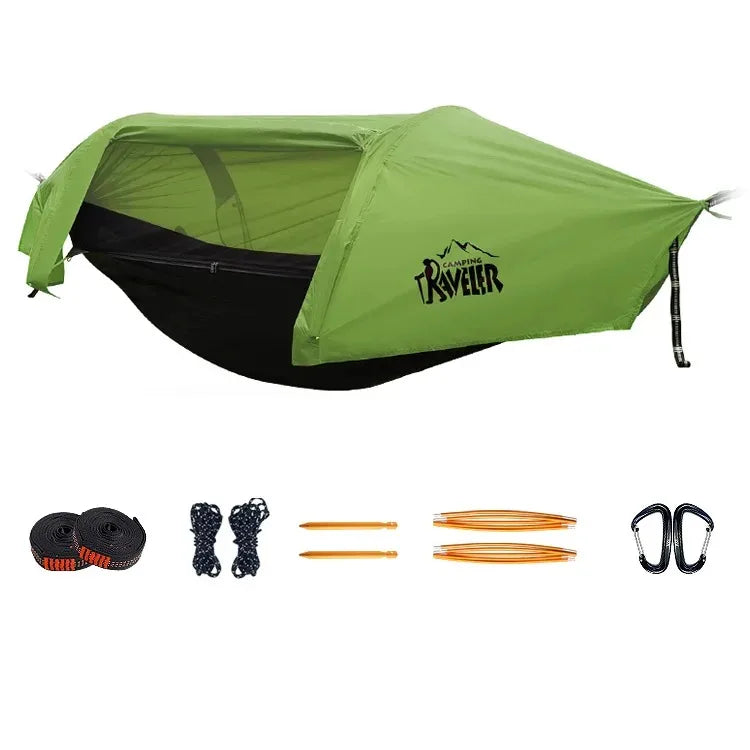 hamac jaune moderne sac rangement crochet anti pluie imperméable solo camping