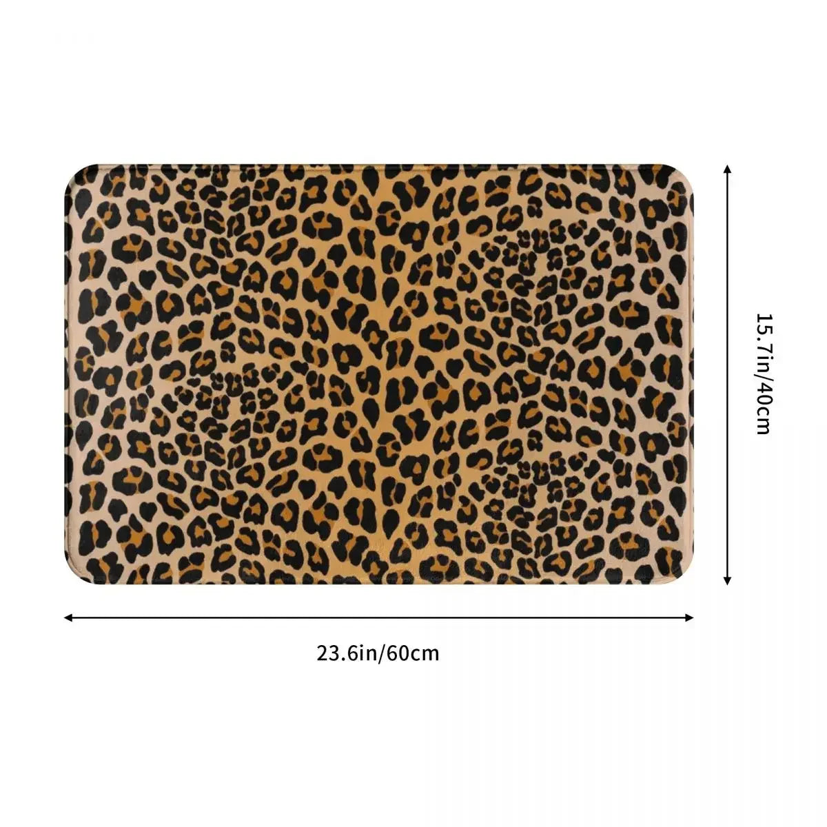 tapis léopard moderne imperméable antidérapant adhésif beige noir marron 40x60cm