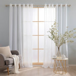 rideau moderne blanc transparent polyester 100% salon chambre