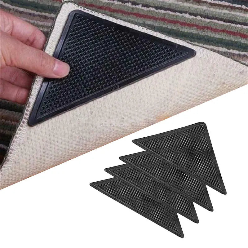 patins anti dérapants tapis noir beige texturés adhésifs modernes utilitaires 15cm 7.5cm