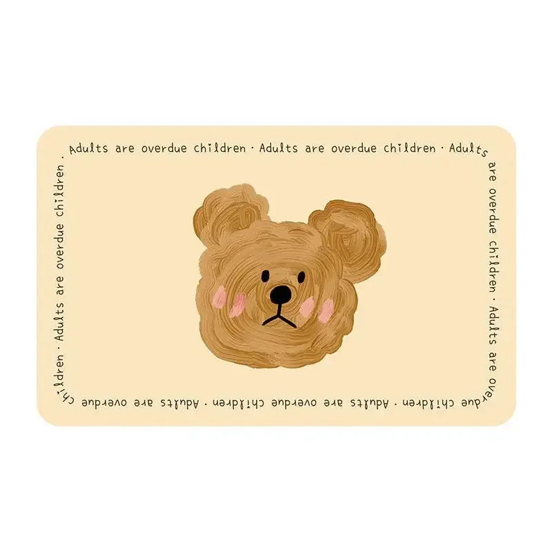 autocollant murale motif chien ours mignon texte have good dog beige rose