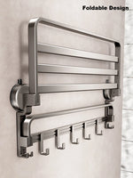 porte serviettes bain argenté moderne fixe sans perçage 37cm 47cm 57cm.linspace()