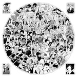 sticker kawaii noir blanc animaux personnages adhésif waterproof détachable journal scrapbookDecoration DIY craftCartoon