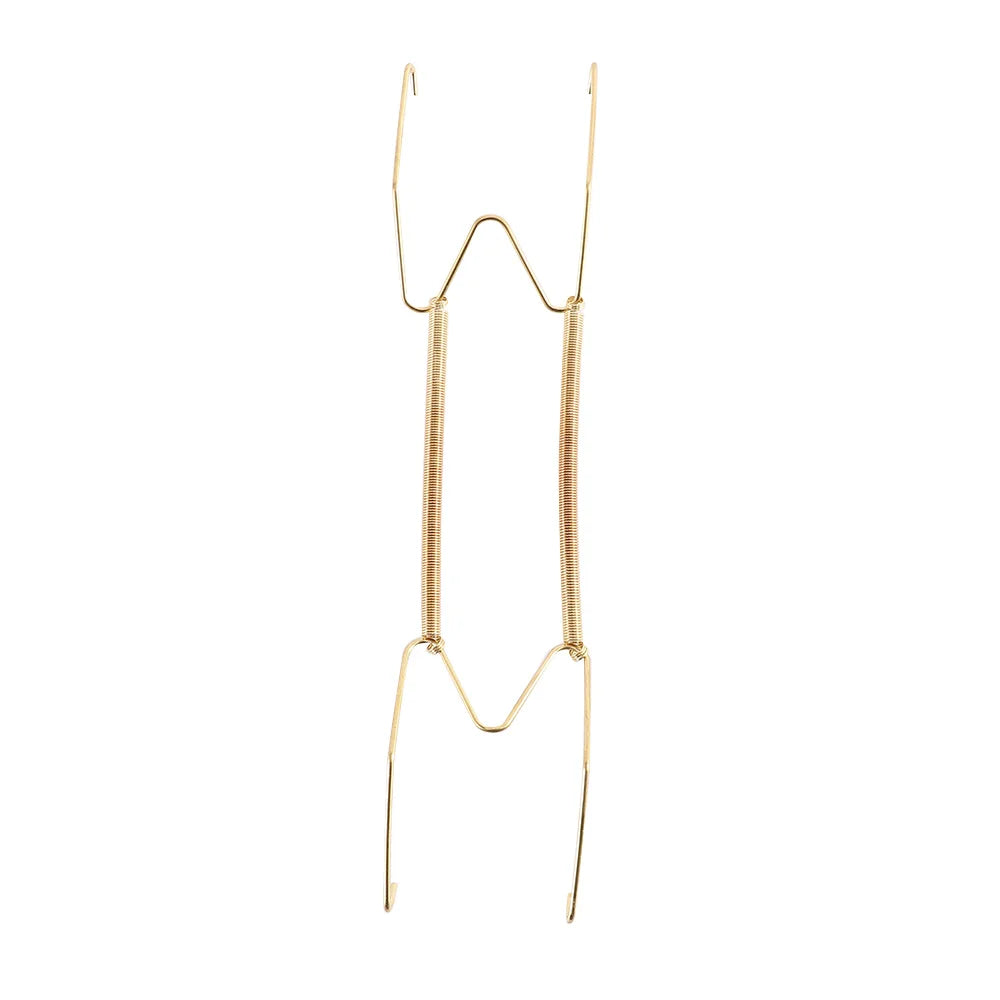 support assiettes doré clips métalliques moderne cuisine accroche mur taille 10 12 14 16