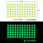 sticker lumineux étoiles vert fluo moderne adhésif chambre enfant décoration mur pièce