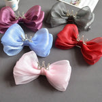 ruban tulle bleu rose gris rouge élégant décoratif 5m large 6cm clips