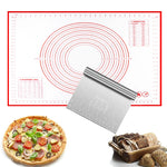 tapis rouleuse silicone blanc rouge cercles mesures cuisine pâtisserie antiadhésive moderne pratique ecofriendly