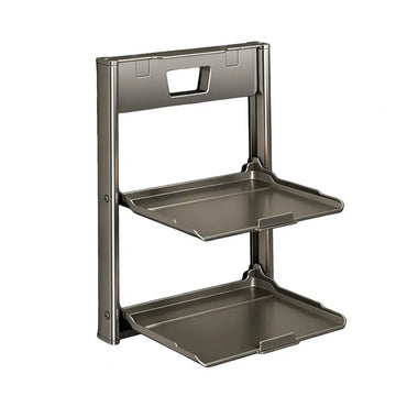 étagère murale bois acier ventouse rangement cuisine pliable empilable moderne salon gris métallisé