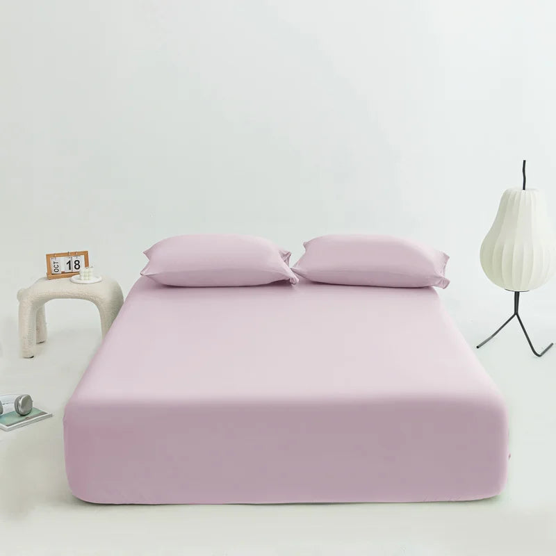 drap housse frais été lit adulte 360 élastique anti dérapage couleurs pastel moderne fixations