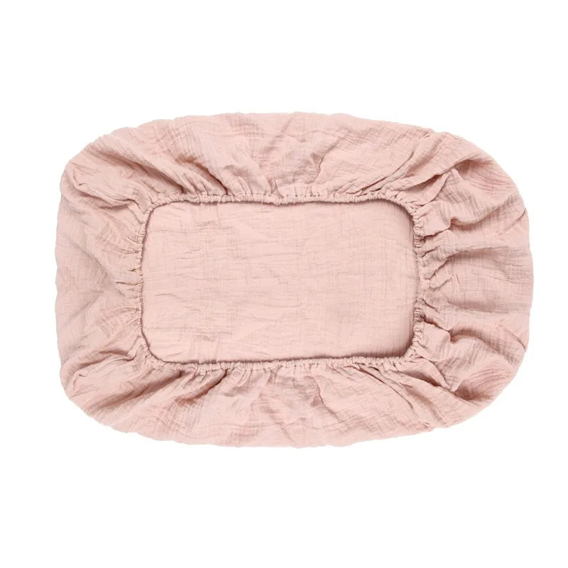 draps lit bébé coton 100% beige rose jaune rayures géométriques simple doux