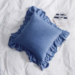 coussins volants coton blanc rose bleu doux moderne lit respectueux environnement