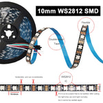 ruban led ws2812 100 leds double face adhésive ic ws2812 blanc noir bleu moderne