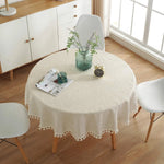 nappe table lin naturelle rustique beige anti froisse extérieure mariage fêtes halloween pâques