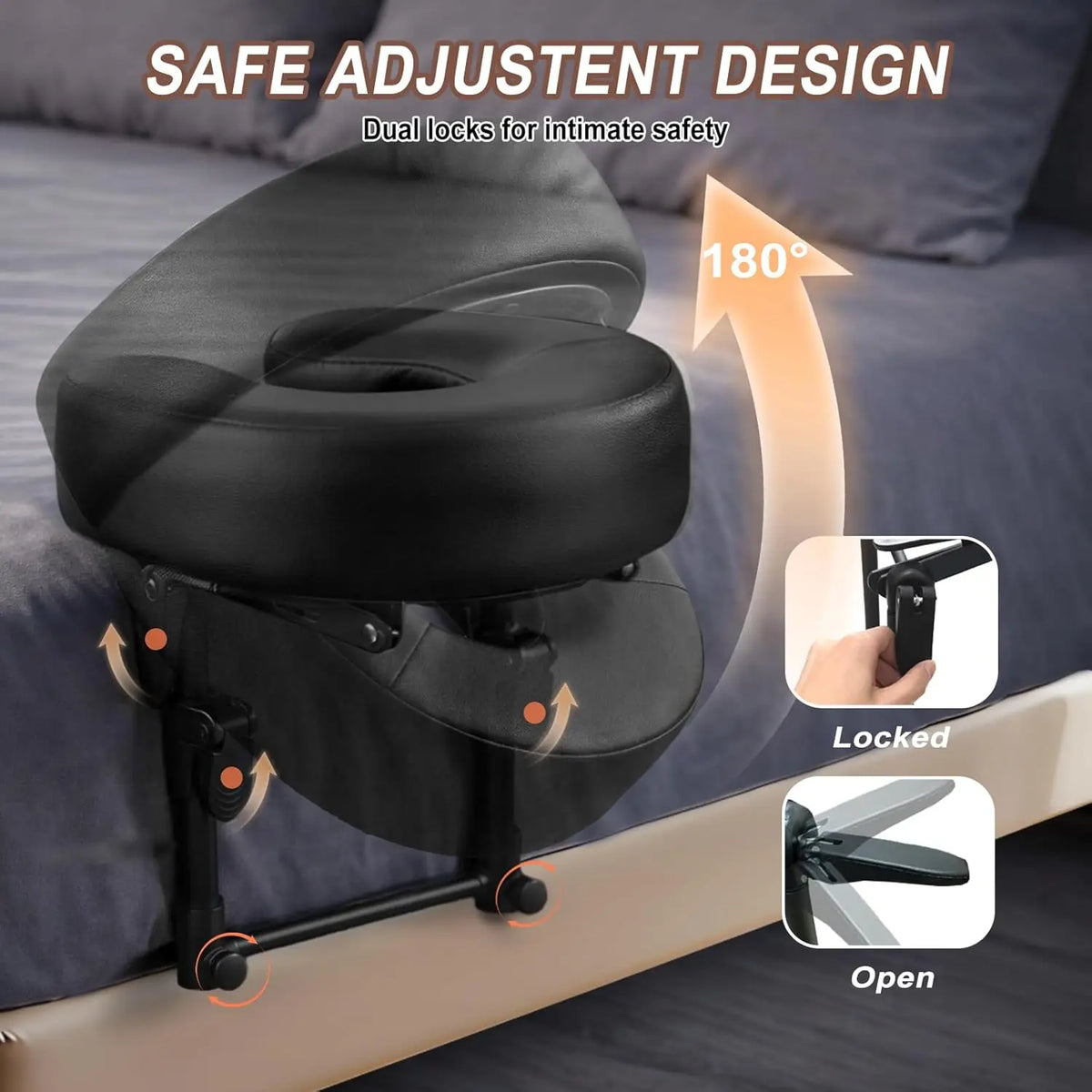 massage tête réglable lit table maison noir marron similicuir mousse mémoire forme moderne minimaliste
