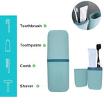 boite rangement salle bain brosse dents peigne motif papillon bleu