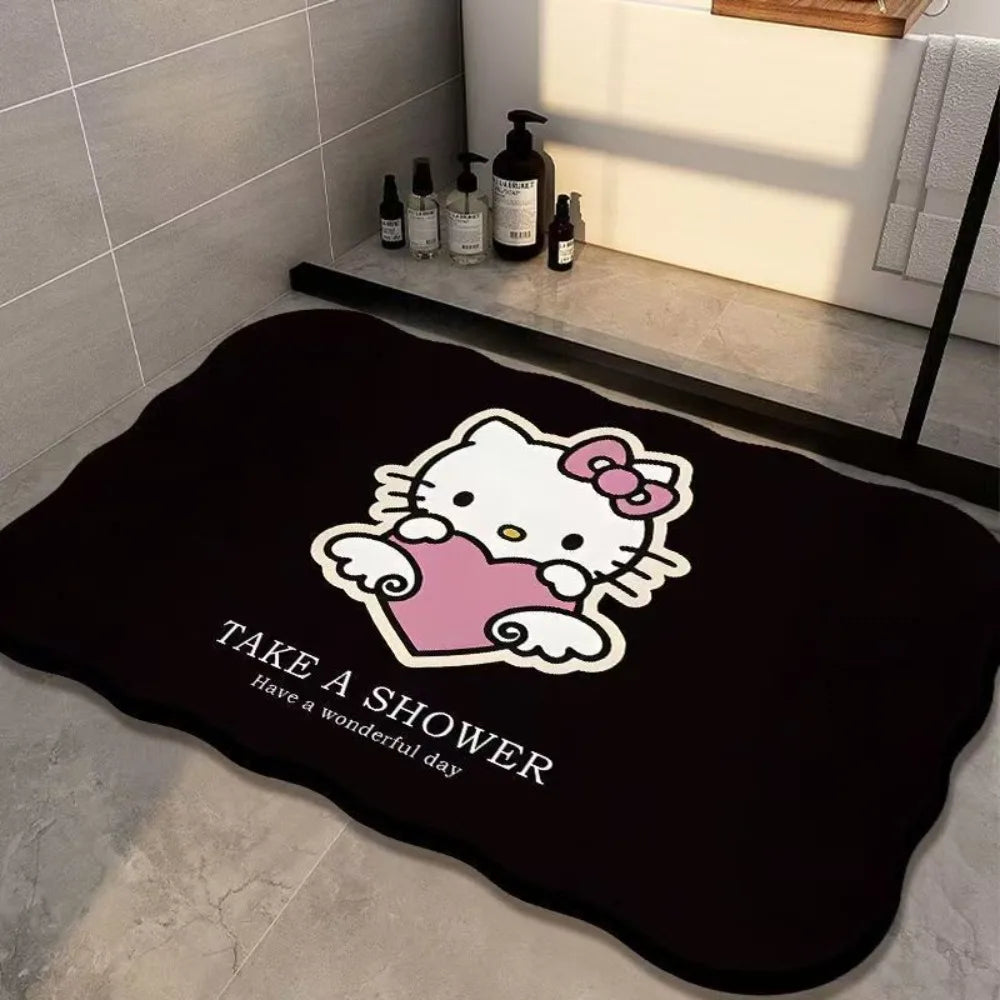 tapis bain antidérapant absorbant rapide séchage rapide motif hello kitty kawaii décoratif tapis doux