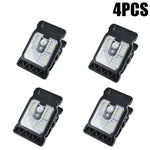 lampe poche led solaire clip noir moderne autoéclairante campingextérieur