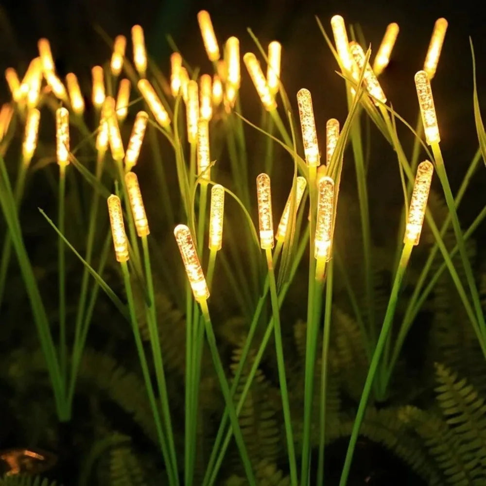 Lampes solaires LED vert jaune blanc jardin patio contemporain décoration vacancesextérieur moderne