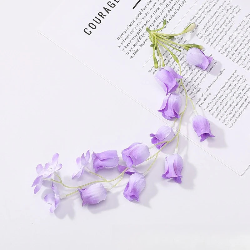 guirlande fleurs artificielles violet rouge bleu blanc modernes décoration intérieure mariage fêtes DIY craft
